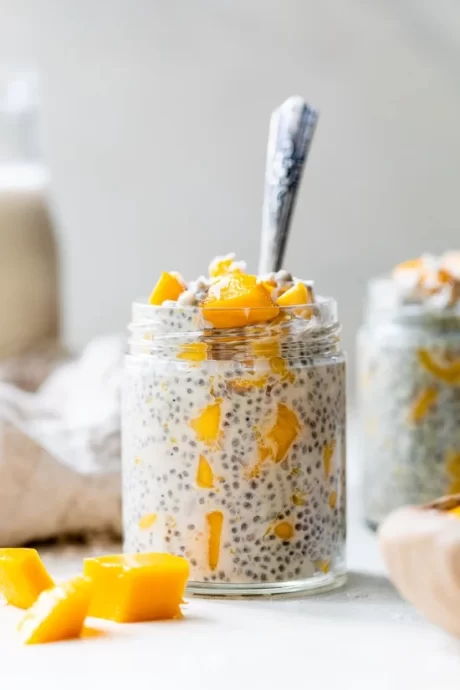 Chia Pudding with Coconut Yogurt & Mango