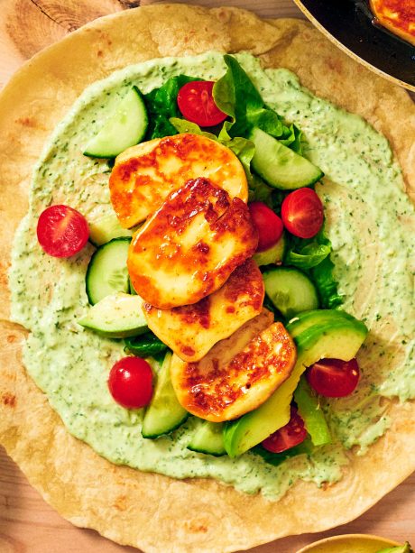 Halloumi & Spinach Breakfast Wrap