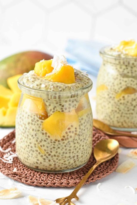 Chia Pudding with Coconut Yogurt & Mango