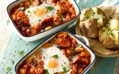 Sausage & Bean Breakfast Bake