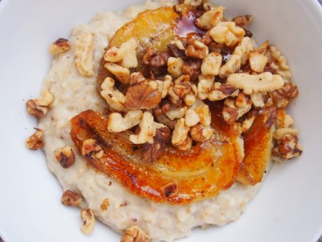 Caramelised Banana Porridge with Walnuts