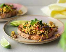 Tofu Scramble on Granary Toast