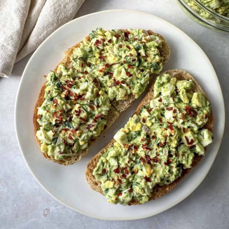 Smashed Avocado on Sourdough with Chilli Flakes & Lemon